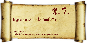 Nyemecz Tömör névjegykártya